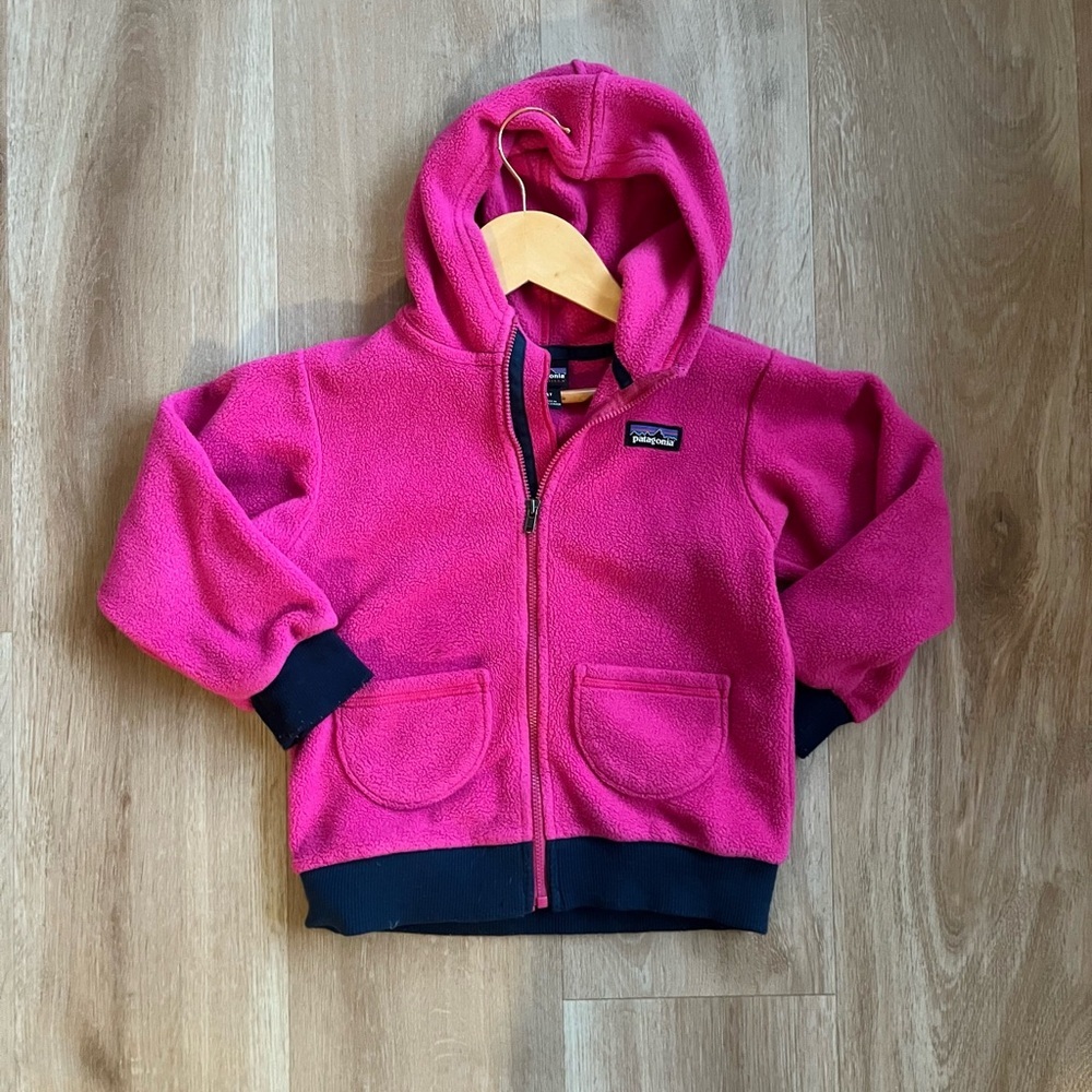 Patagonia Kids Fuchsia Fleece Hoodie